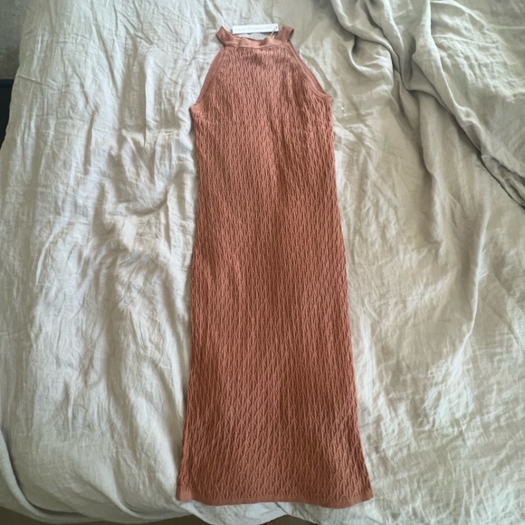 House of Harlow 1960 X REVOLVE, Halter midi knitwear dress, camel color, S - Picture 5 of 5